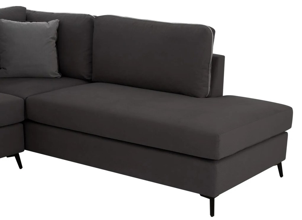 Γωνιακός Καναπές DIVA C3254.10R Δεξιά Γωνία Ύφασμα Αλέκιαστο Γκρί 290x235x94Yεκ. 290x235x94 εκ.