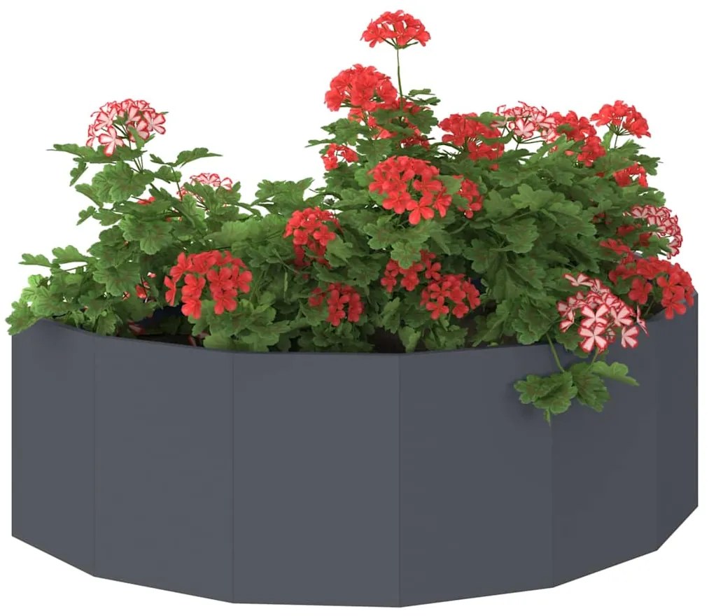 vidaXL Γλάστρα Ανθρακί 120 x 60 x 35 cm Ατσάλι