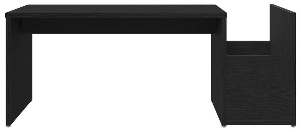 vidaXL Τραπεζάκι καφέ Μαύρο Δρυς 90x45x35 εκ. Από ξύλο