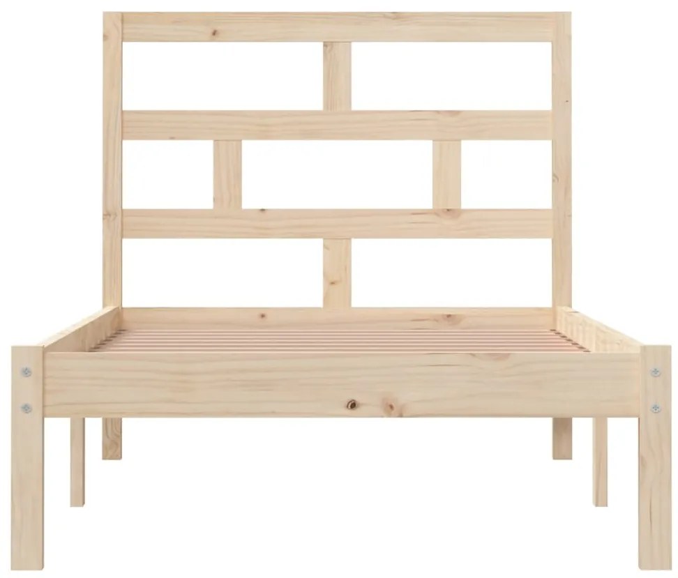 vidaXL Πλαίσιο Κρεβατιού 90 x 190 εκ. από Μασίφ Ξύλο Single