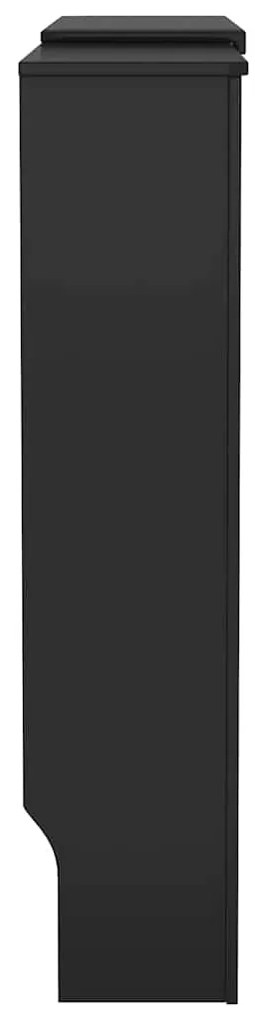 vidaXL Καπάκι Καλοριφέρ 2 pcs Μαύρο 205 x 20,5 x 81,5 εκ.