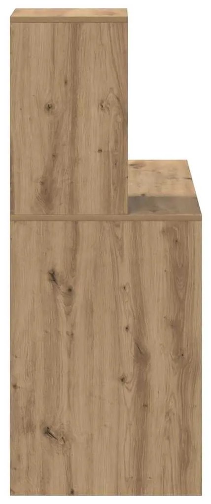 vidaXL Γραφείο artisan δρυς 102 x 50 x 124 εκ. Επεξεργασμένο ξύλο