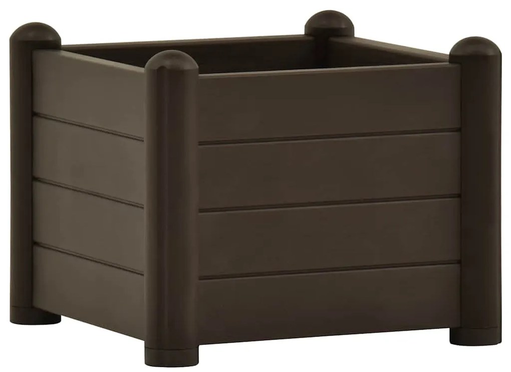 vidaXL Ζαρντινιέρα Υπερυψωμένη Μόκα 43 x 43 x 35 εκ. Πολυπροπυλένιο