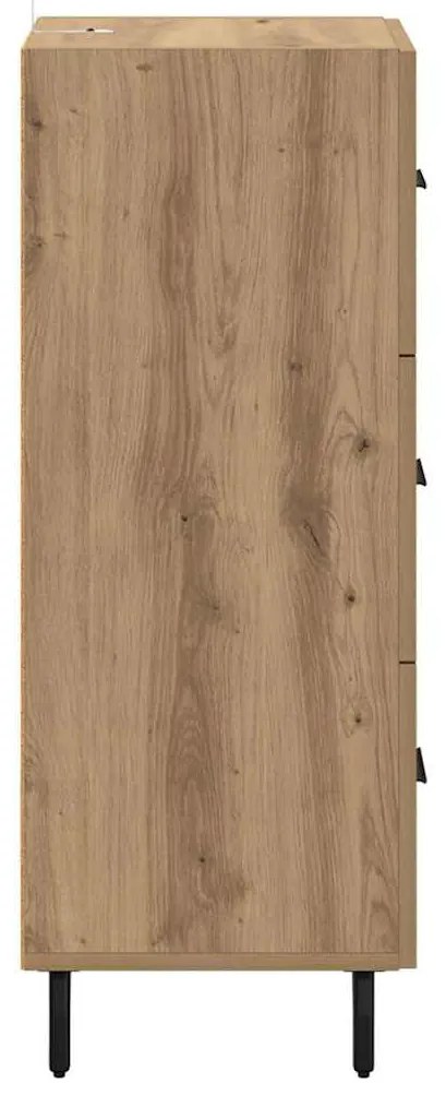 vidaXL Πλαϊνό γραφείο με συρτάρι artisan δρυς 34 x 34.5 x 90 εκ