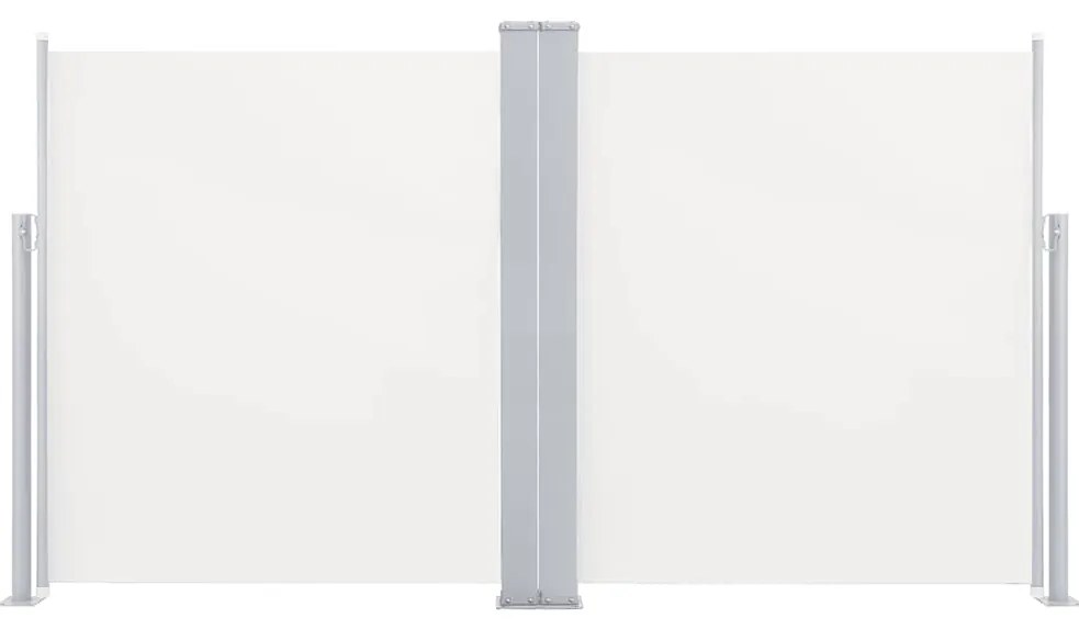 vidaXL Σκίαστρο Πλαϊνό Συρόμενο Βεράντας Διπλό Κρεμ 170 x 600 εκ.