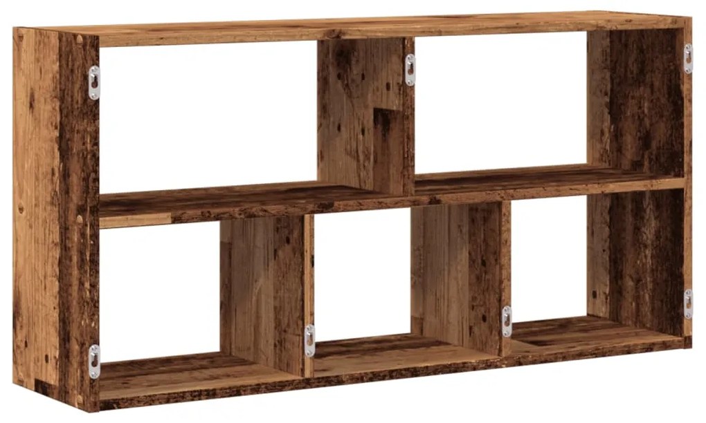 vidaXL Ραφιέρα Τοίχου Όψη Παλαιού Ξύλου 100x25x50 εκ. από Επεξ. Ξύλο