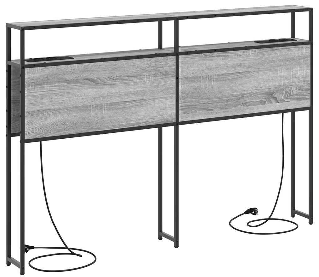 vidaXL Κεφαλάρι Αποθήκης Γκρι sonoma 135 cm Επεξεργασμένο ξύλο