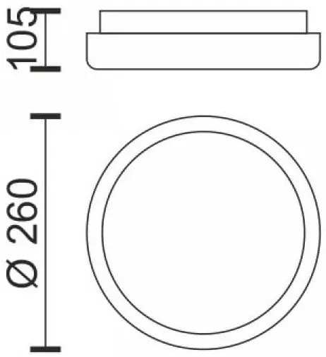 Πλαφονιέρα οροφής Kook LED-Gkri-15W