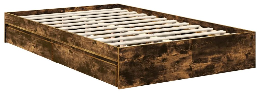 vidaXL Κρεβάτι Αποθήκης Σκυρόδεμα Γκρι 100 x 200 cm Επεξεργασμένο ξύλο