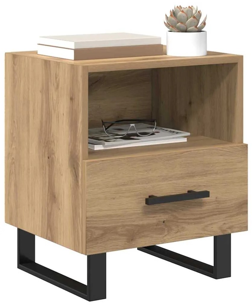 vidaXL Κομοδίνο 2 pcs Artisan Oak 40 x 35 x 47,5 εκ Επεξεργασμένο ξύλο