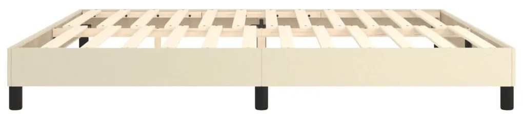 vidaXL Πλαίσιο Κρεβατιού Κρεμ 200x200 εκ. από Συνθετικό Δέρμα