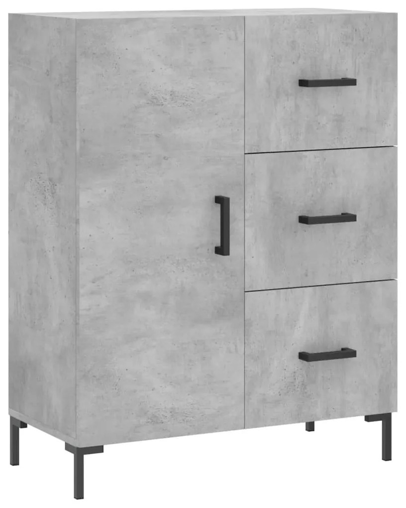 vidaXL Ντουλάπι Γκρι Σκυροδέματος 69,5x34x180 εκ. Επεξεργασμένο Ξύλο