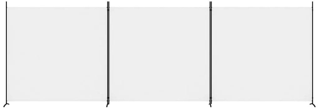 vidaXL Διαχωριστικό Δωματίου με 3 Πάνελ Λευκό 525x180 εκ. από Ύφασμα