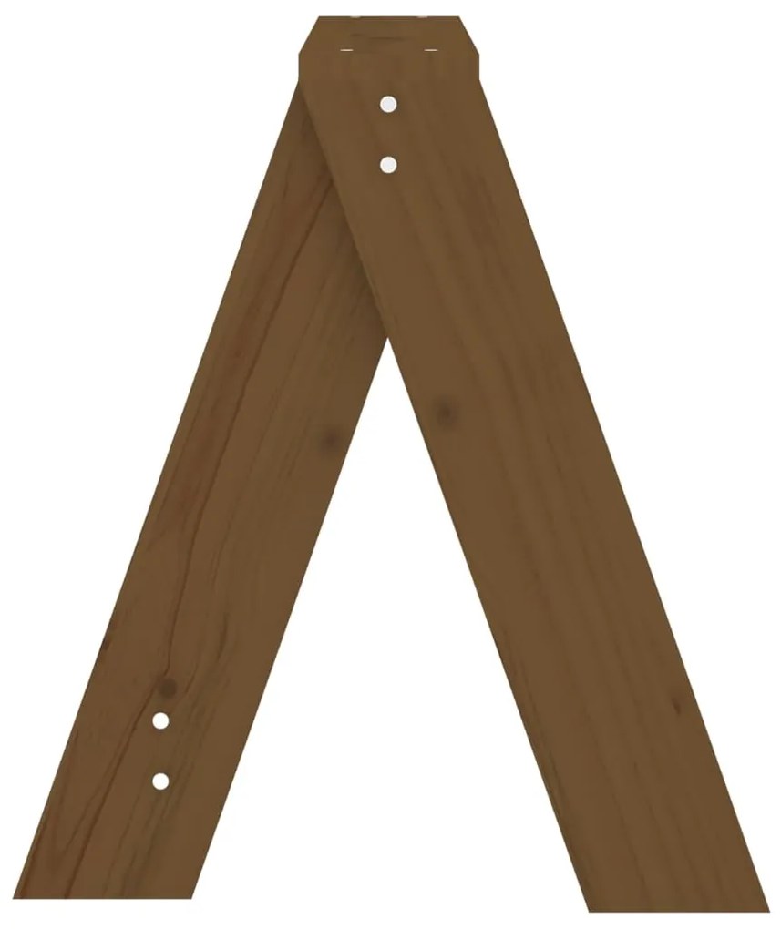 vidaXL Σκαμπό 2 τεμ. Μελί 40x40x45 εκ. από Μασίφ Ξύλο Πεύκου