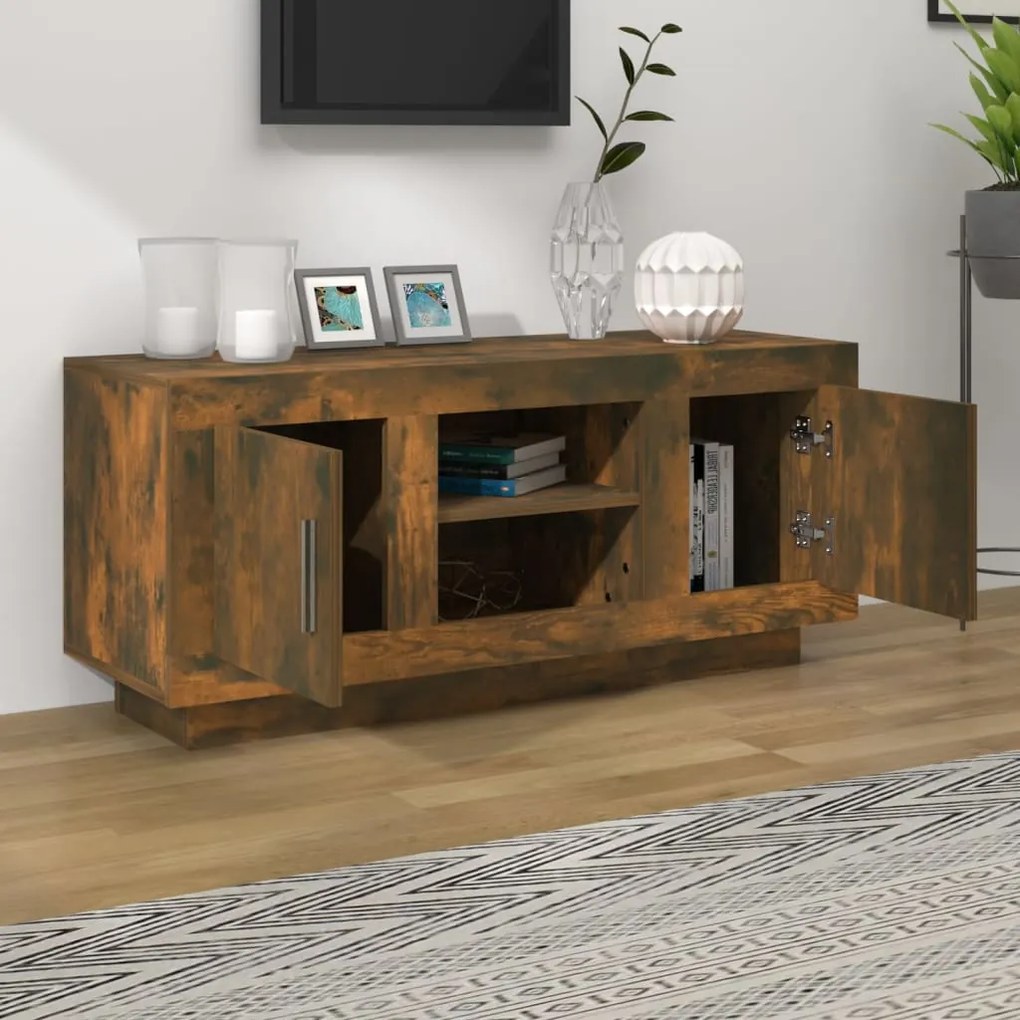 vidaXL Έπιπλο Τηλεόρασης Καπνιστή Δρυς 102x35x45 εκ. Επεξ. Ξύλο