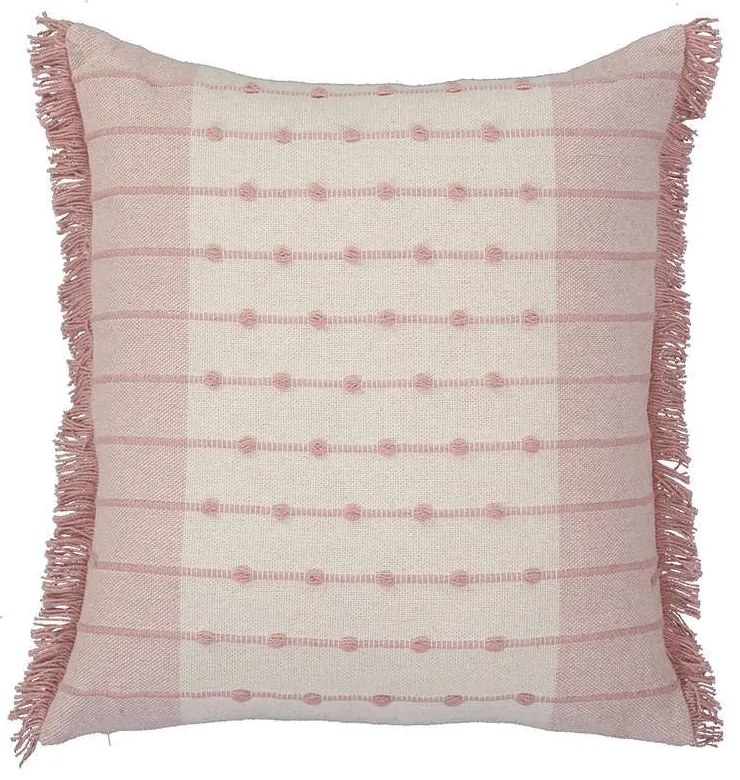 Μαξιλάρι Διακοσμητικό (Με Γέμιση) Yorker Pink Nef-Nef 50Χ50 50x50cm Cotton-Polyester