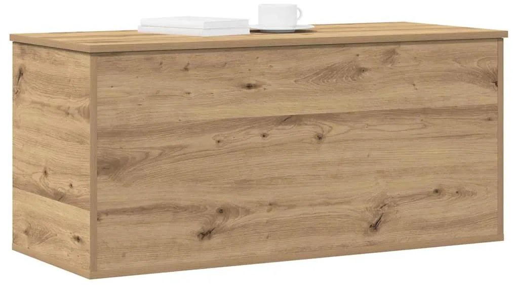 vidaXL Κουτί αποθήκευσης με αποθήκευση artisan δρυς 100 x 42 x 46 cm