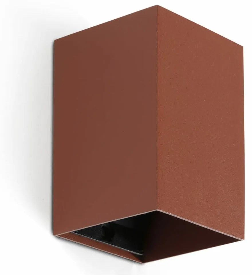 Φωτιστικό Τοίχου Lune Square Smooth 40533 1xGU10 8x10cm Terracotta Faro Barcelona