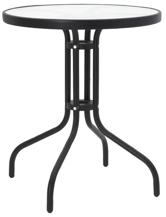 Σετ Κήπου Τραπεζαρία Watson-Pomedon 3 τεμ Μαύρο Μέταλλο 60x60x70 εκ.