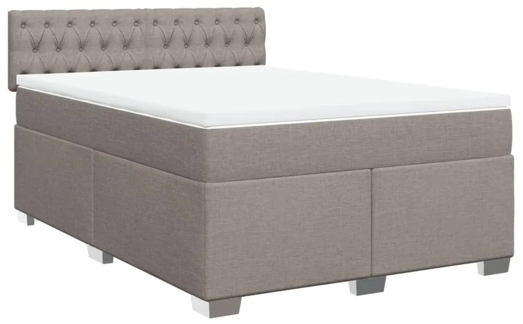 ΚΡΕΒΑΤΙ BOXSPRING ΜΕ ΣΤΡΩΜΑ TAUPE 140X200 ΕΚ. ΥΦΑΣΜΑΤΙΝΟ 3285922