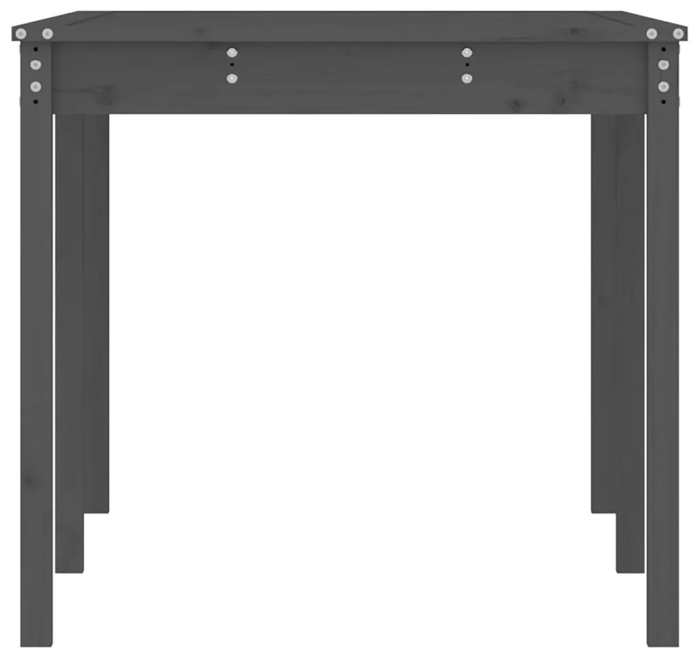 vidaXL Τραπέζι Κήπου Γκρι 159,5x82,5x76 εκ. από Μασίφ Ξύλο Πεύκου
