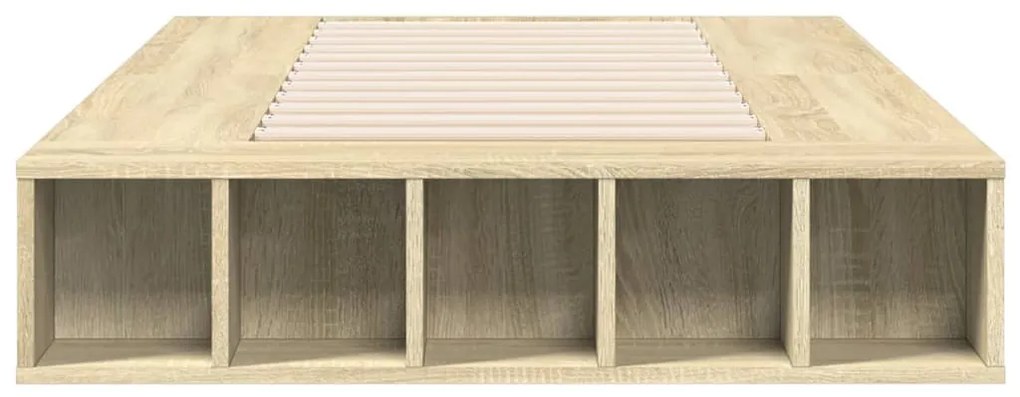 vidaXL Πλαίσιο Κρεβατιού Sonoma Δρυς 90x200 εκ. Επεξεργασμένο Ξύλο