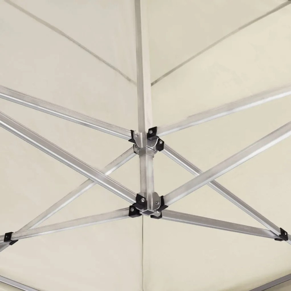 vidaXL Κιόσκι Πτυσσόμενο Επαγγελματικό Κρεμ 6 x 3 μ. Αλουμινίου