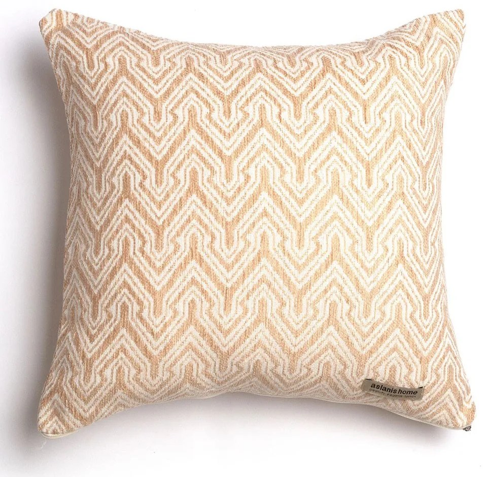Μαξιλαροθήκη Διακοσμητική Tymfi Classic Beige-Ecru Aslanis Home 45X45 Βαμβάκι-Chenille