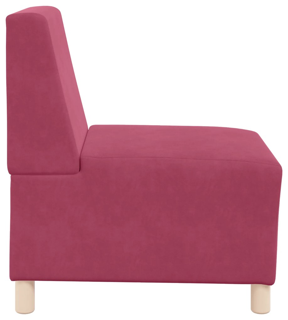 vidaXL Καναπέδες 3 pcs Μπορντό 55 x 74 x 82 εκ. Βελούδο