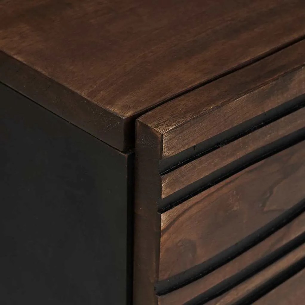 vidaXL Τραπεζάκι σαλονιού Καφέ και Μαύρο 80 x 50 x 40 cm