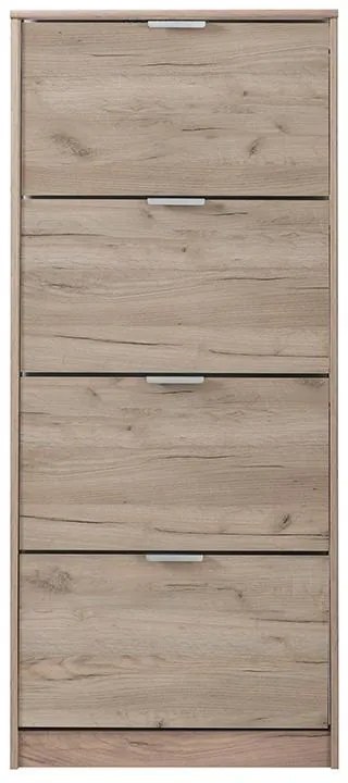 Παπουτσοθήκη Hugo 24 Γκρί Δρύς 67x28x155 εκ. 67x28x155 εκ.