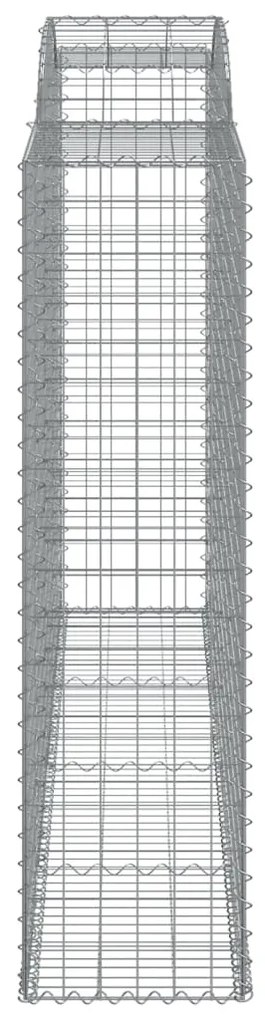 vidaXL Συρματοκιβώτια Τοξωτά 4 τεμ. 300x50x180/200 εκ. Γαλβαν. Ατσάλι