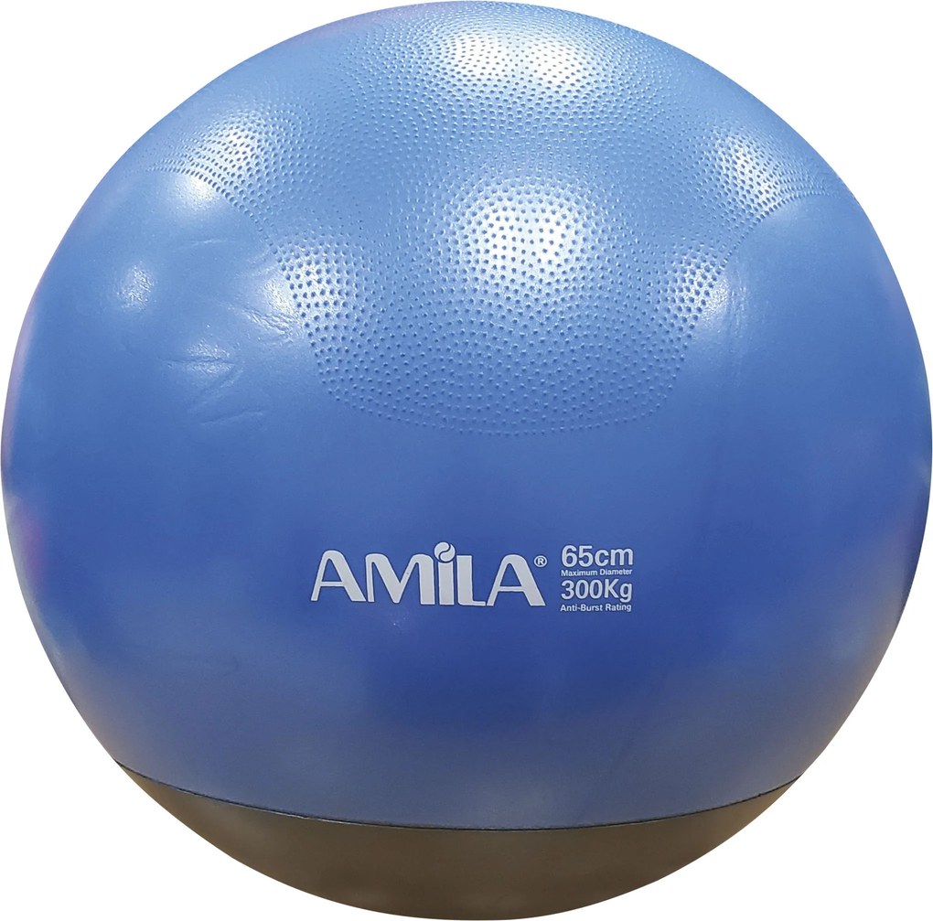 Amila Μπάλα γυμναστικής GYMBALL 65cm Μπλε με Βάρος στην Βάση (48445)