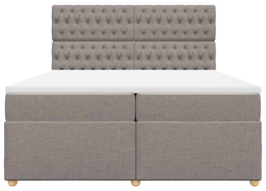 ΚΡΕΒΑΤΙ BOXSPRING ΜΕ ΣΤΡΩΜΑ TAUPE 200X200 ΕΚ. ΥΦΑΣΜΑΤΙΝΟ 3293698