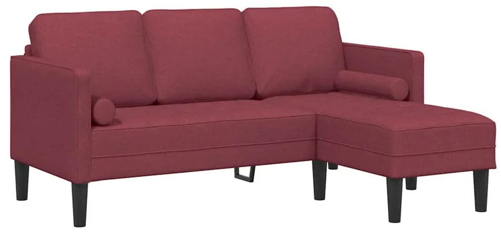 vidaXL Σετ Καναπέ με μαξιλάρι Κόκκινο 173 x 131 x 67 εκ Πολυεστέρας