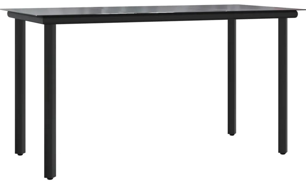 vidaXL Σετ Τραπεζαρίας Κήπου 7 τεμ Μαύρο&Γκρι Συνθ. Ρατάν με Μαξιλάρια