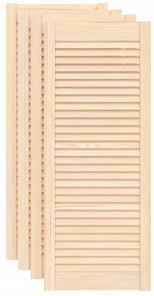 vidaXL Πορτάκια με Περσίδες 4 Τεμ. 99,3x39,4 εκ. από Μασίφ Ξύλο Πεύκου