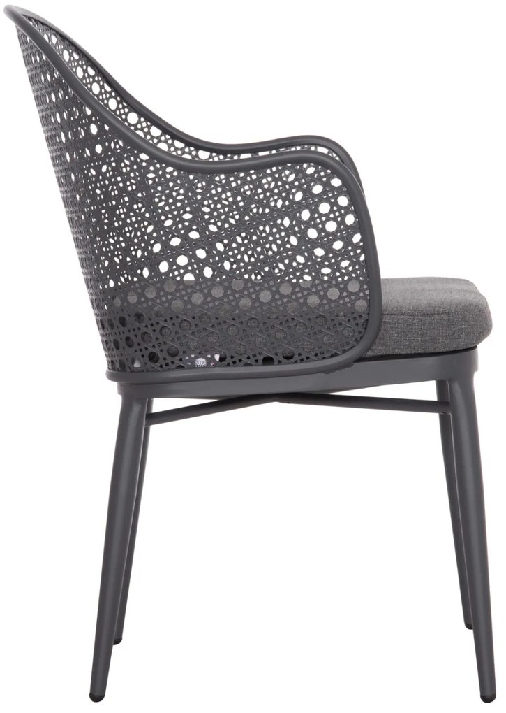 Καρέκλα - Πολυθρόνα OREGO C6268.01 Σκούρο Γκρί Αλουμινίου με Μαξιλάρι 56x59x81Υεκ. 56x59x81 εκ.