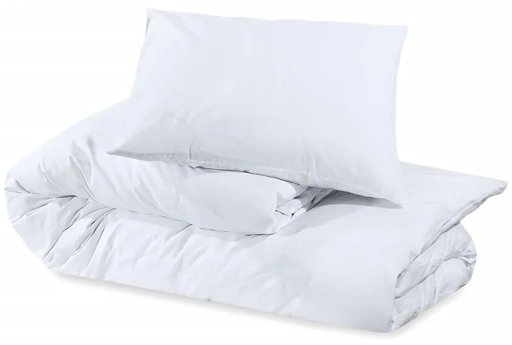vidaXL Σετ Παπλωματοθήκη Λευκό 225x220 cm Βαμβακερό