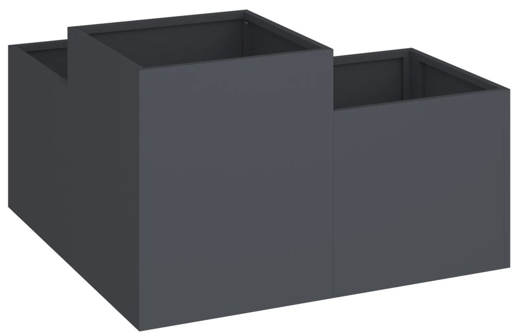 vidaXL Κήπος Γλάστρα 100x100x48 εκ. Ανθρακί Ατσάλι
