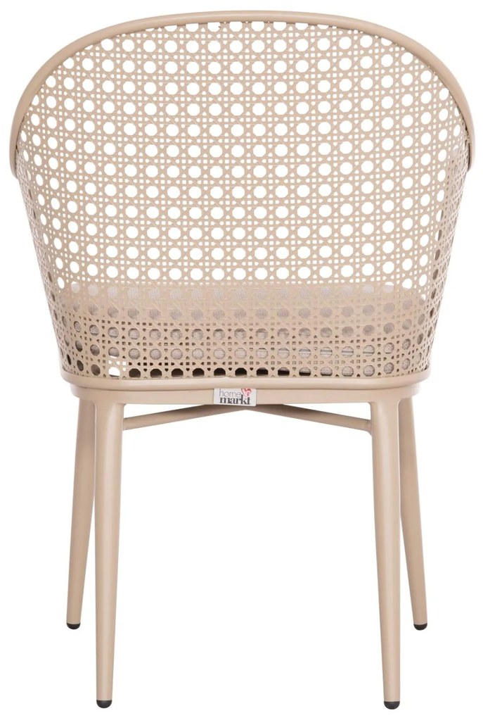 Καρέκλα - Πολυθρόνα OREGO C6268.03 Καπουτσίνο Αλουμινίου με Μπέζ Μαξιλάρι 58x55x83Υεκ. 58x55x83 εκ.