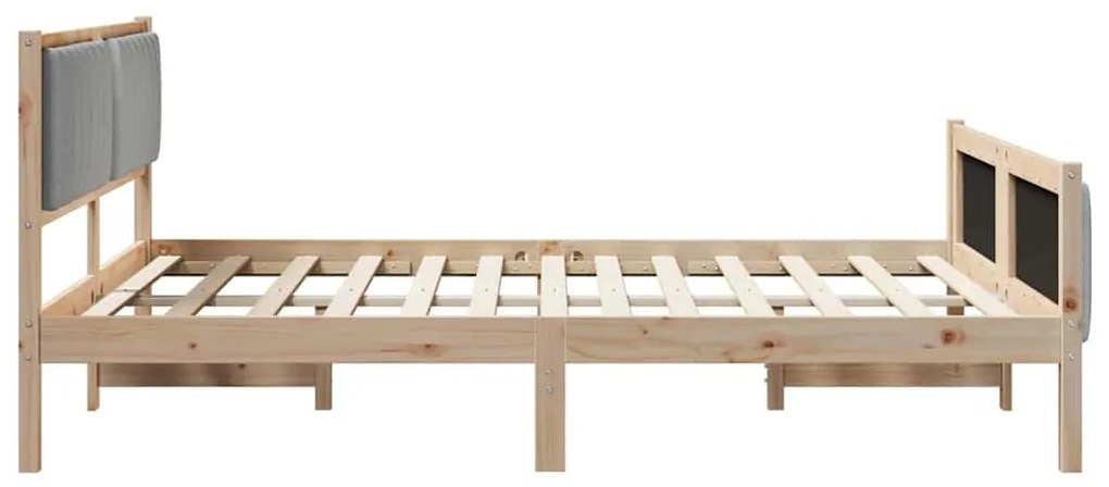 vidaXL Σκελετός Κρεβατιού Καφέ και ανοιχτό γκρι 150 x 200 cm