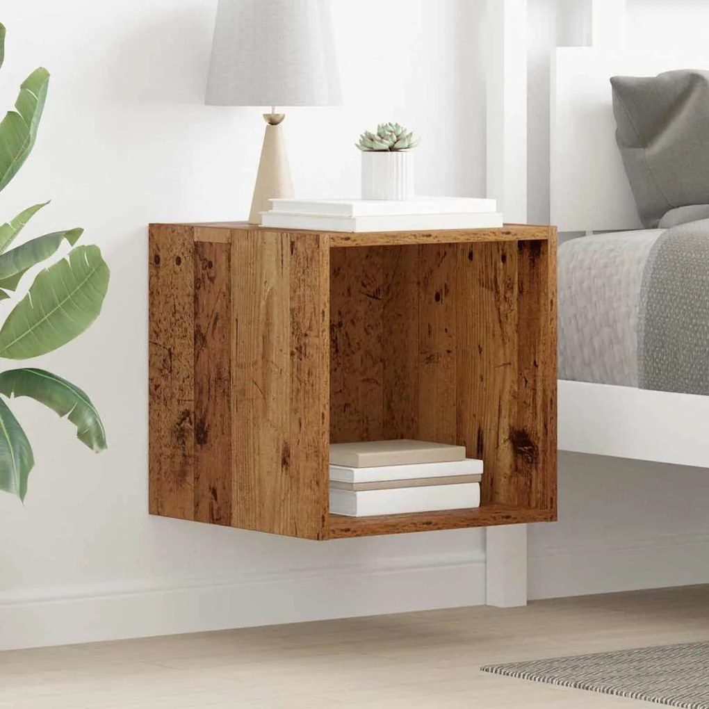 vidaXL Ντουλάπα Τοίχου Παλαιό ξύλο 37 x 37 x 37 εκ Επεξεργασμένο ξύλο