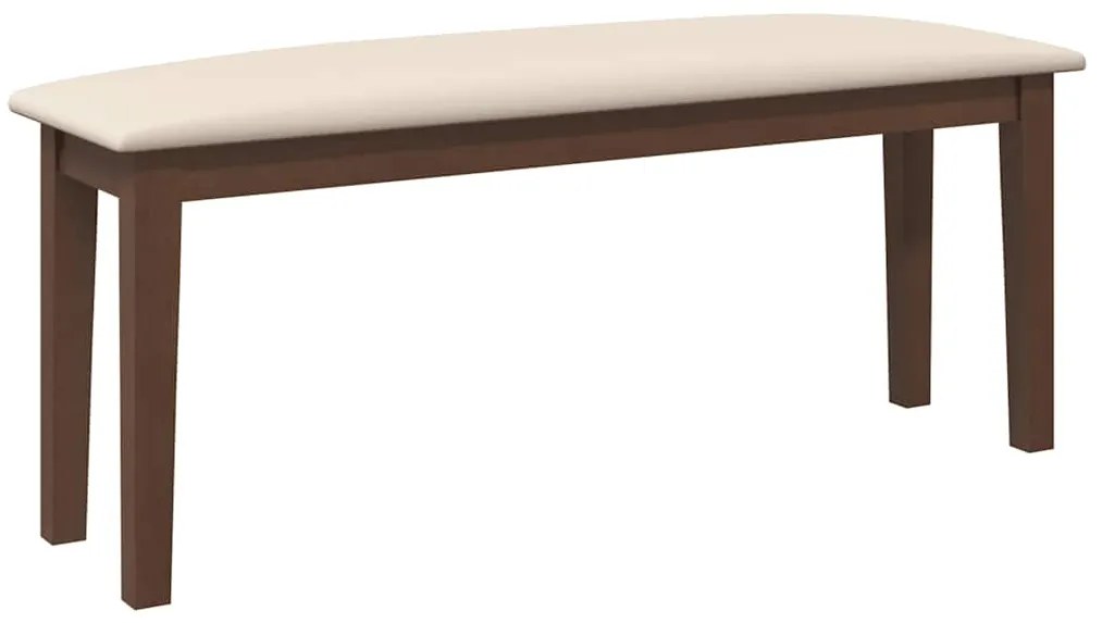 vidaXL Πάγκος  110 cm Καφέ μασίφ ξύλο καουτσούκ