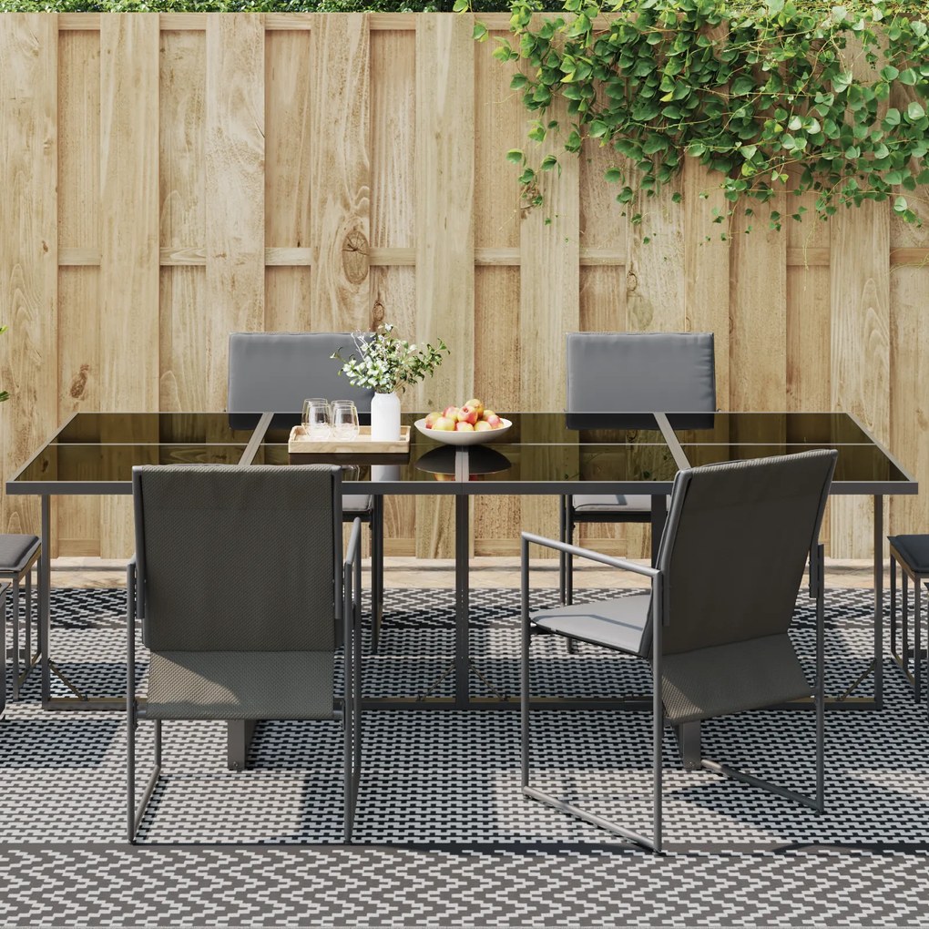 vidaXL Χαλί εξωτερικού χώρου Μαύρο και γκρι 300 x 400 cm PP