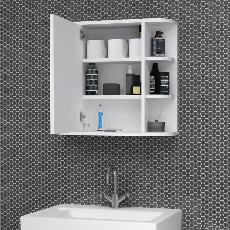 Καθρέπτης μπάνιου Diro Μegapap χρώμα λευκό 65x17,5x60εκ.
