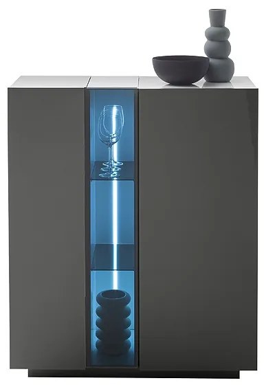 Ψηλός Μπουφές Σκούρο Γκρι 96x42x115 cm