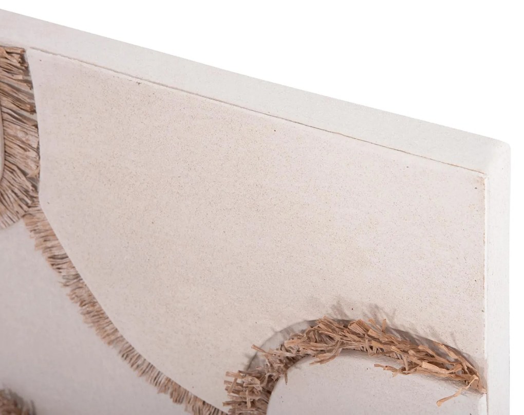 Πίνακας C4532 Ορθογώνιος σειρά Santorini MDF σε Υπόλευκο με Μπέζ χρώμα 60x4,5(πάχος)x80Υεκ. 60x4.5x80 εκ.