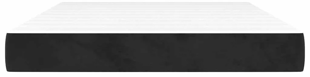 vidaXL Στρώμα με Pocket Springs Μαύρο 140x220x20 εκ. Βελούδινο