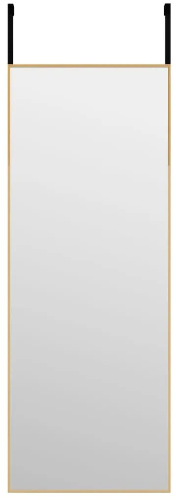 vidaXL Καθρέπτης Πόρτας Χρυσός 30 x 80 εκ. από Γυαλί και Αλουμίνιο